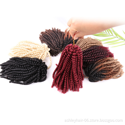 Wholesale 3 Packs Passion Spring Twist Hair Ombre Synthetic Crochet Ombre Braid Hair Extension